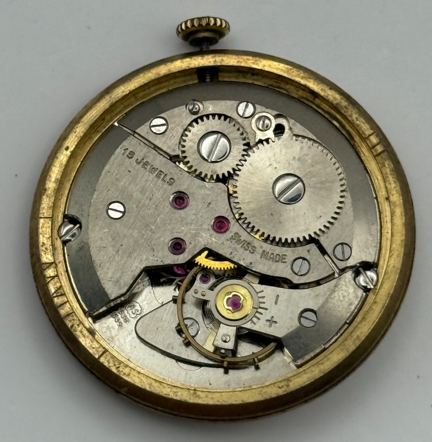 Avia AS 1538 1539 Watch Movement Running Manual Wind Vintage Parts Repair 31mm