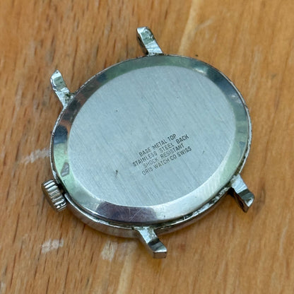 26mm Vintage Oris Super 17 Jewels Grey Dial Manual Wind Watch PARTS / REPAIR