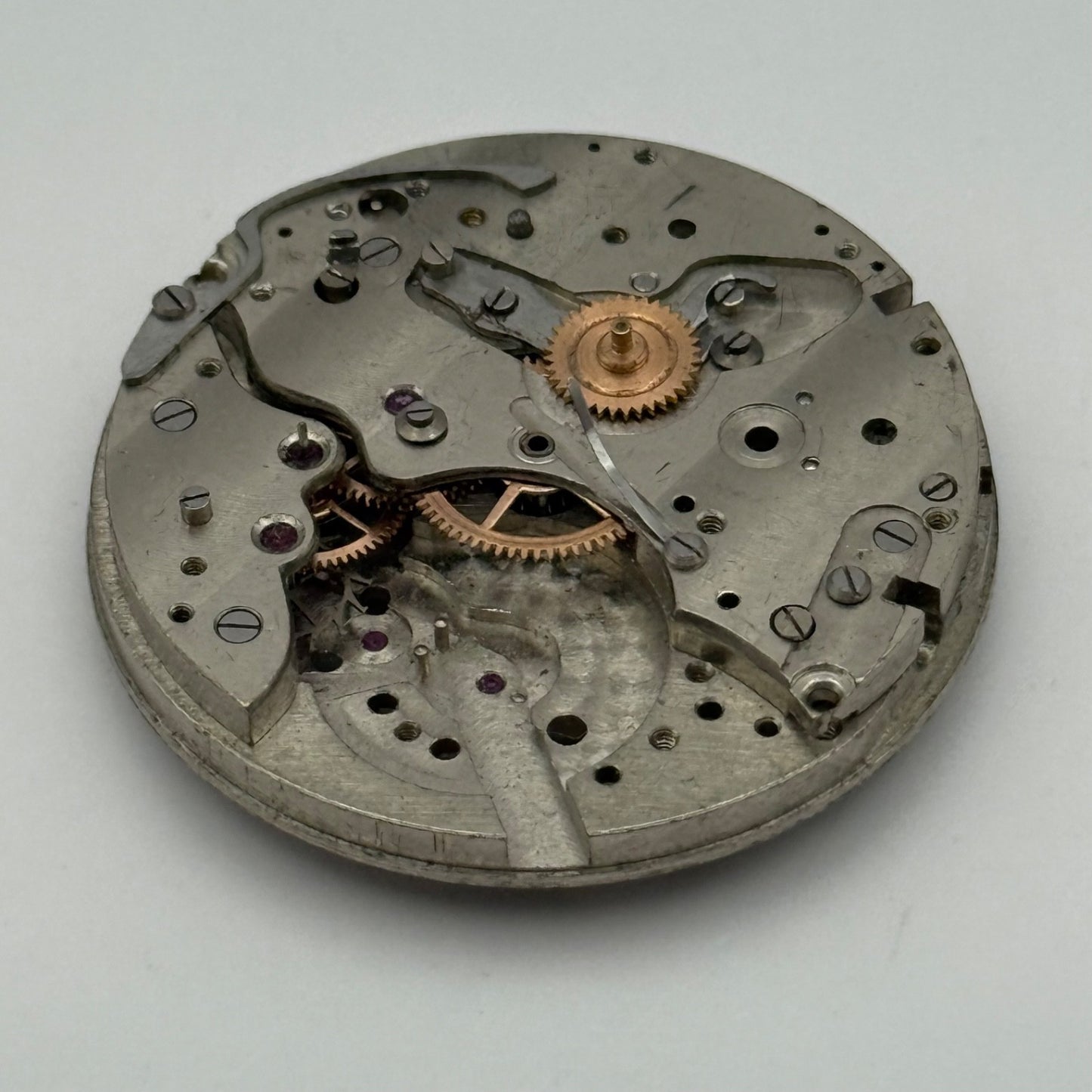 Landeron Brevet Watch Movement Chronograph Vintage Incomplete Parts Swiss 31.7mm