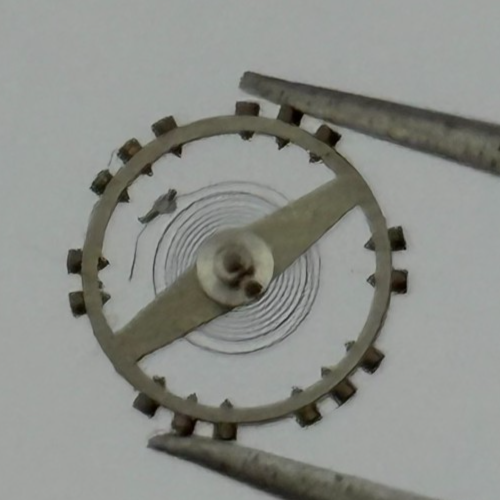AS 1051 Balance Wheel Complete And Spring 5¼''' 34 M Watch Movement Parts NOS