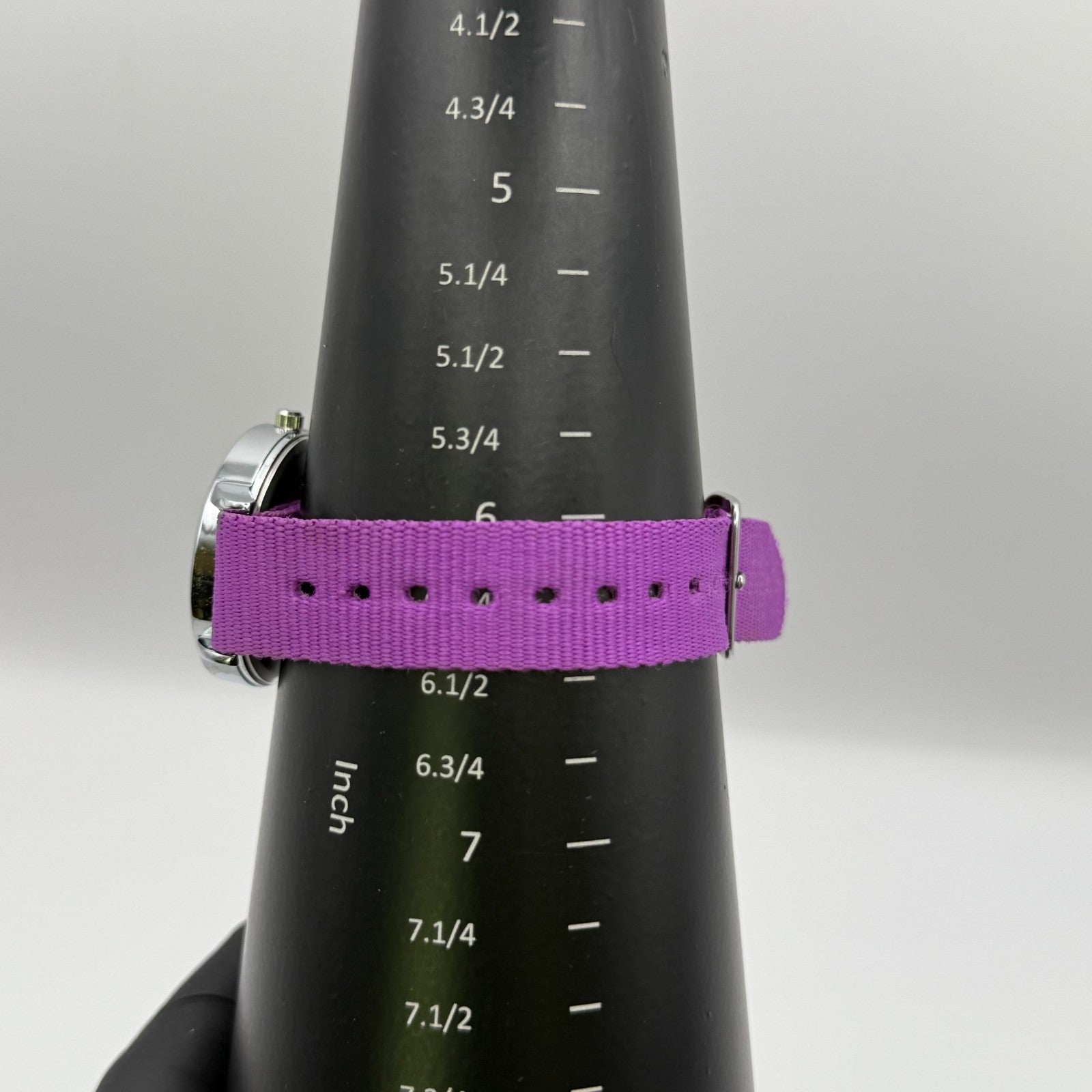 Zeiger Ladies Quartz Watch Rainbow Dial Purple Strap Working 33mm New Battery