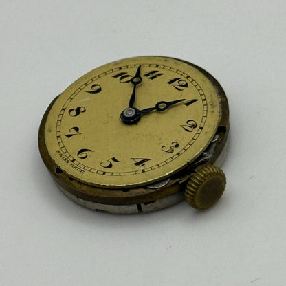 19.7mm Buren Eldis 15 Jewels Manual Wind Watch Movement Swiss Vintage PARTS