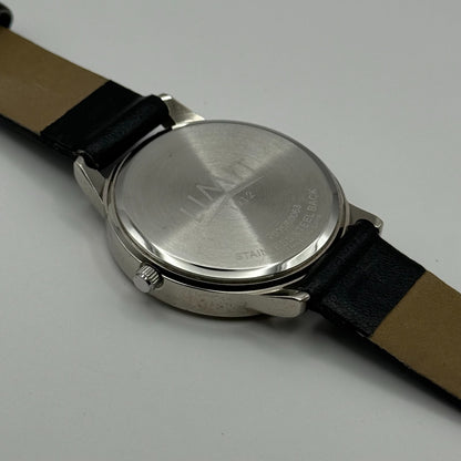 Limit 1912 Ladies Quartz Watch Silver Dial Black Strap Working 34mm New Battery