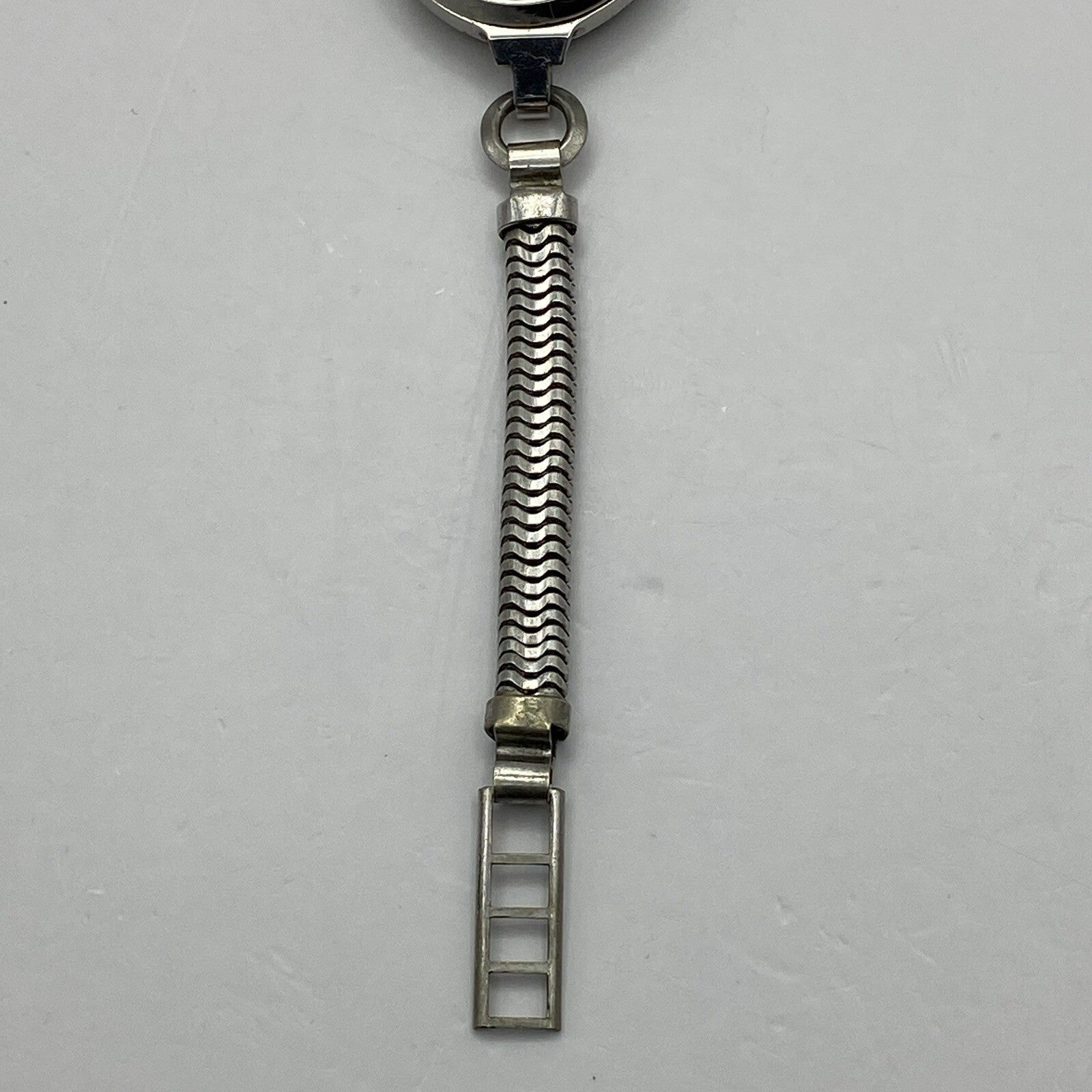 22mm Buren Sub Seconds Netonia Rodium Plated Strap Watch FOR PARTS
