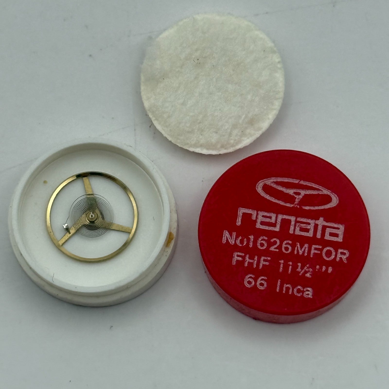 FHF 66 Balance Complete 11½’’’ Inca Renata 1626 M Watch Movement Parts Vintage