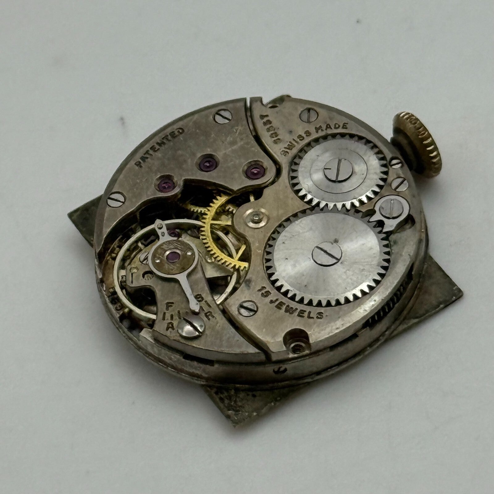23.4mm Vintage J W Benson Cyma Ref 163 Manual Wind Watch Movement PARTS REPAIR