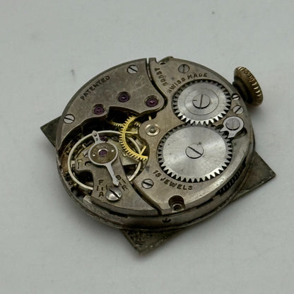 23.4mm Vintage J W Benson Cyma Ref 163 Manual Wind Watch Movement PARTS REPAIR