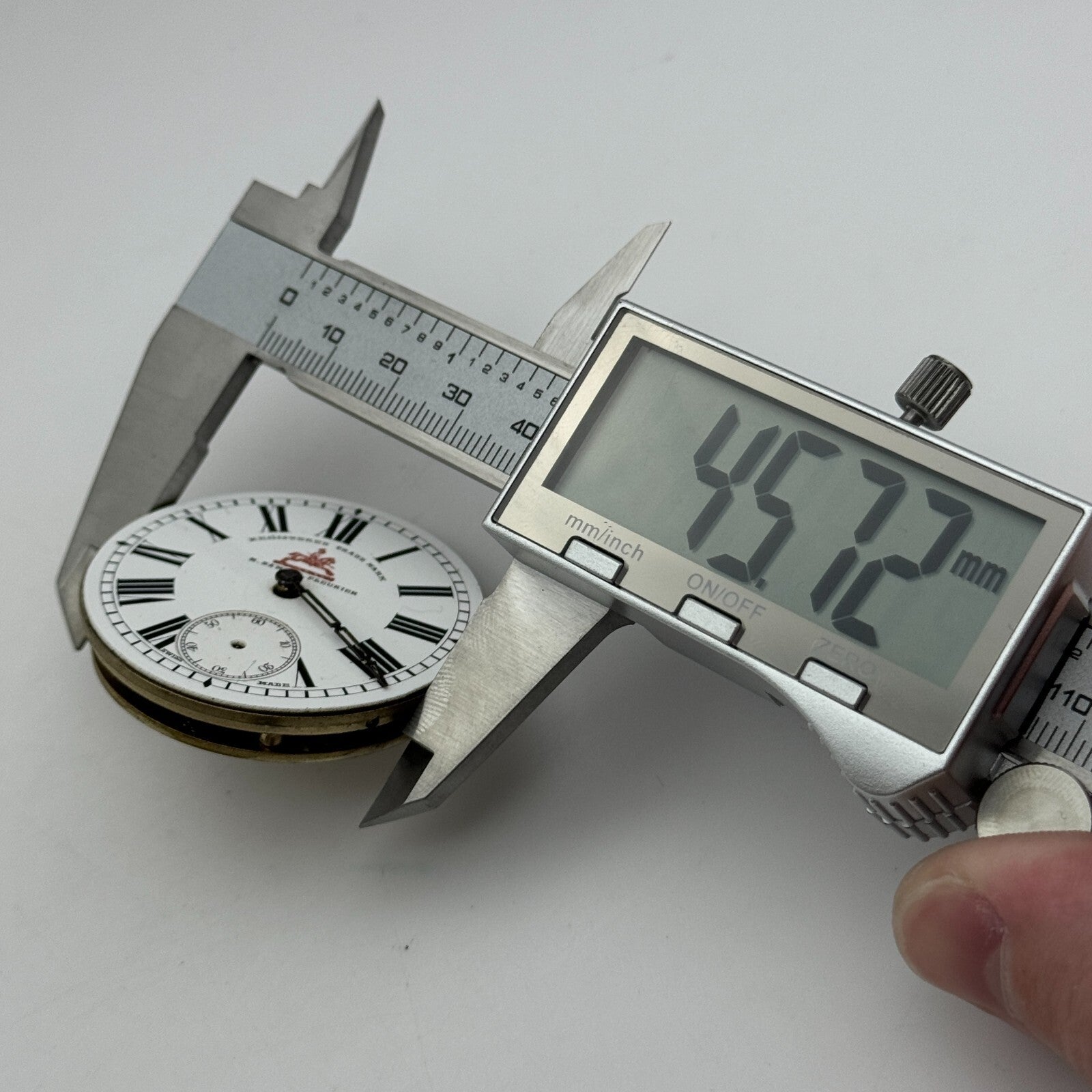 45.7mm Antique H Samuel Fleurier Key Wound Pocket Watch Movement PARTS REPAIR