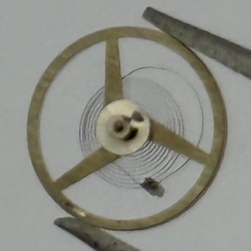 ST 69 Balance Wheel Complete And Spring 6 3/4-8'''  1155 Watch Movement Parts 