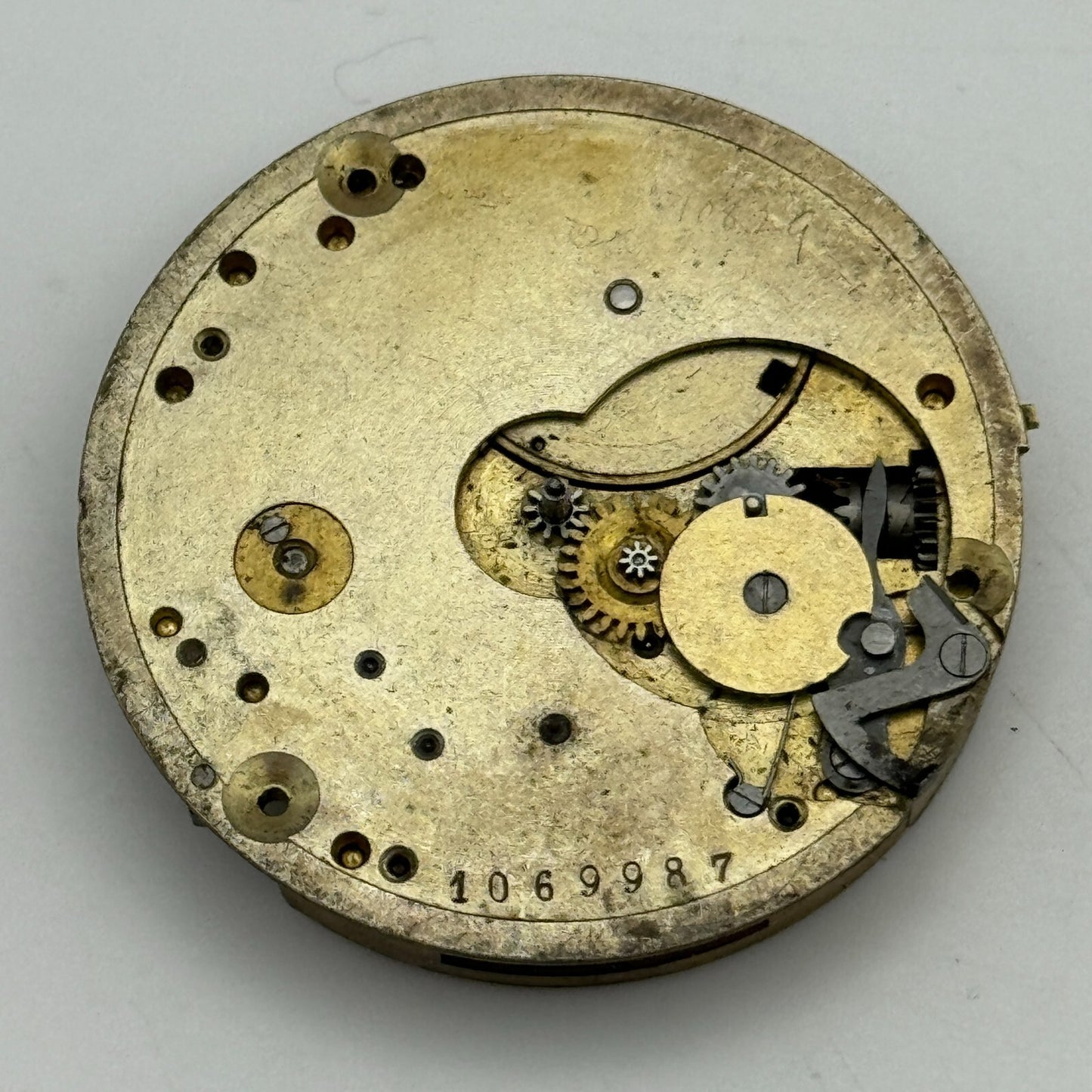40.6mm Antique Patent 16831 Possible Longines Pocket Watch Movement PARTS SPARES
