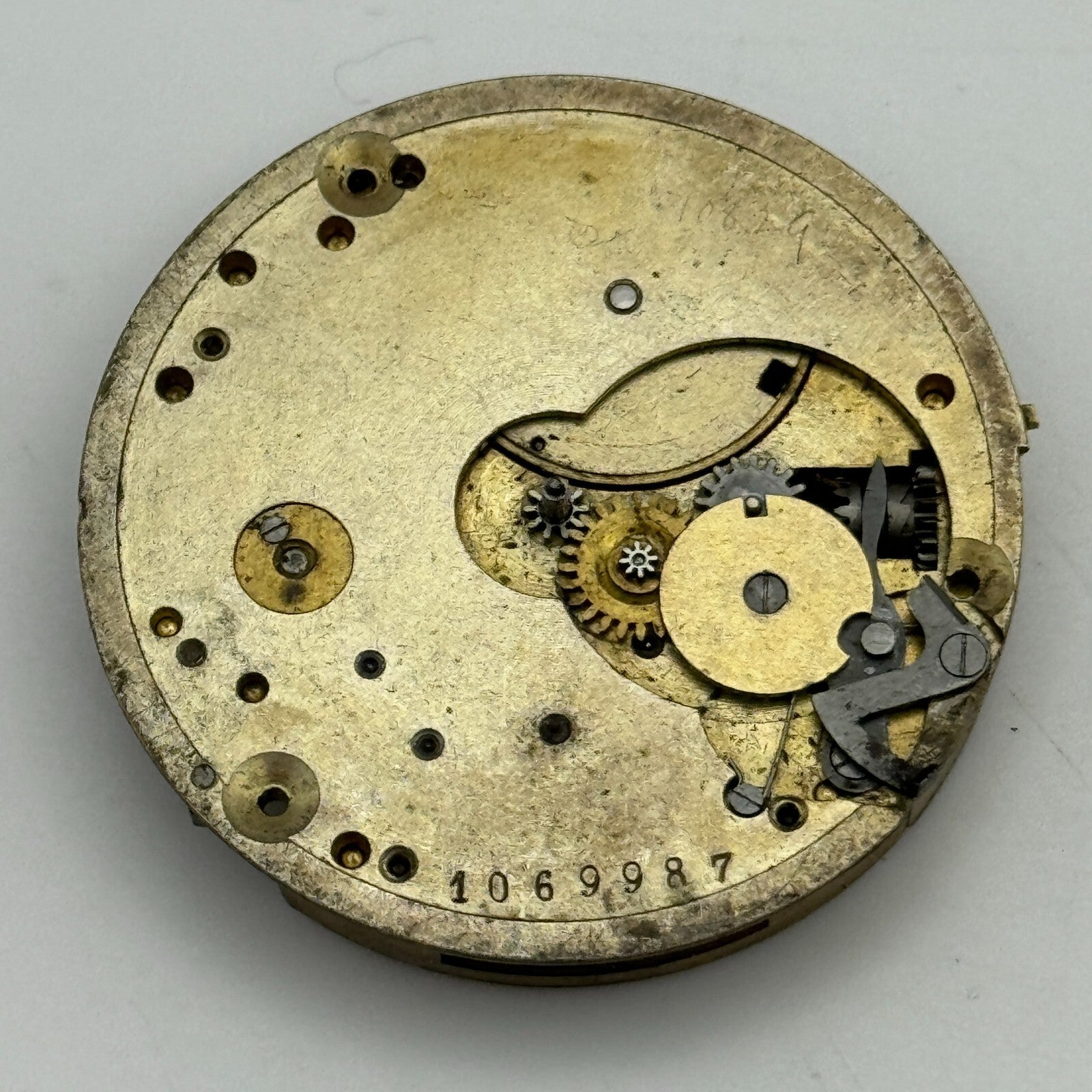 40.6mm Antique Patent 16831 Possible Longines Pocket Watch Movement PARTS SPARES