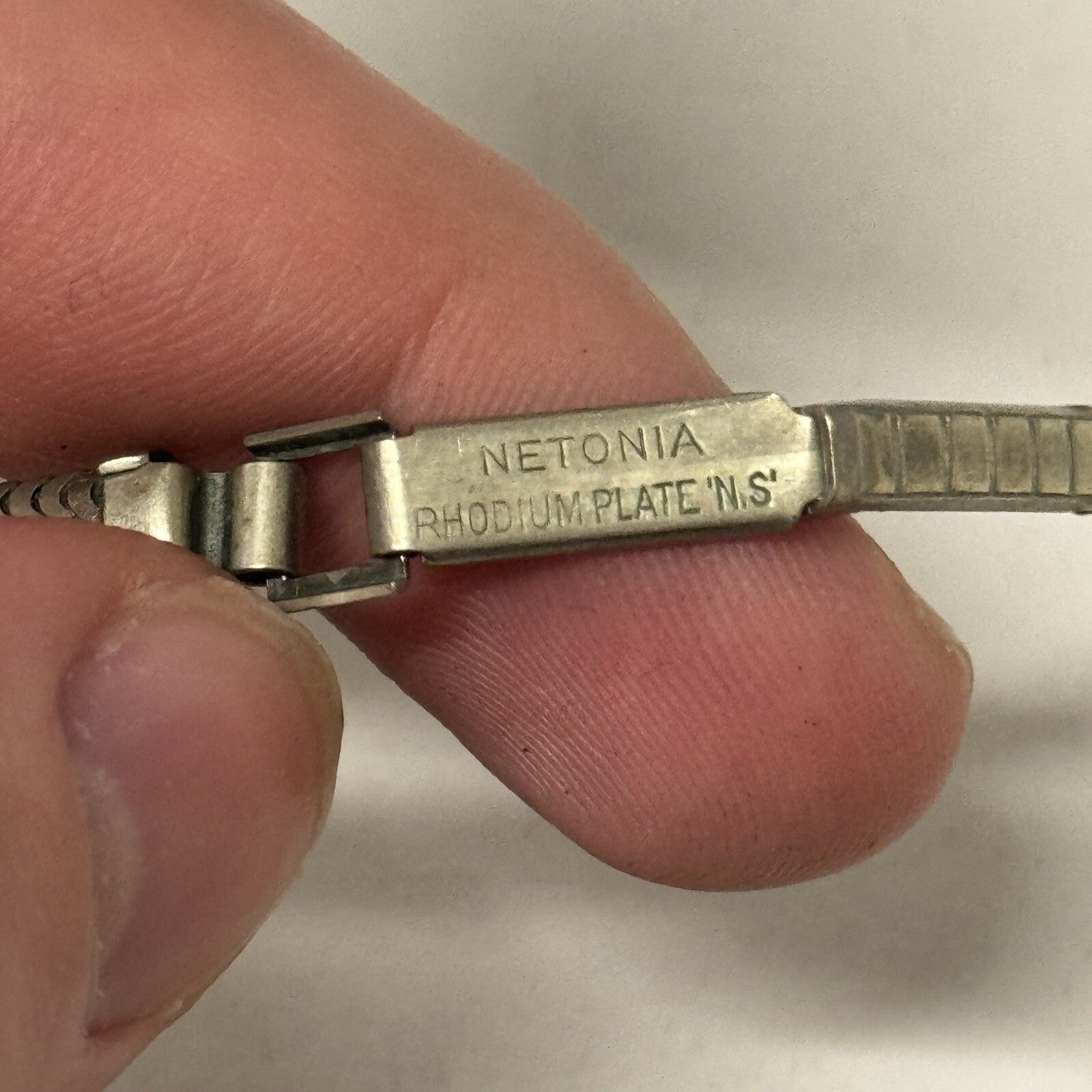 22mm Buren Sub Seconds Netonia Rodium Plated Strap Watch FOR PARTS