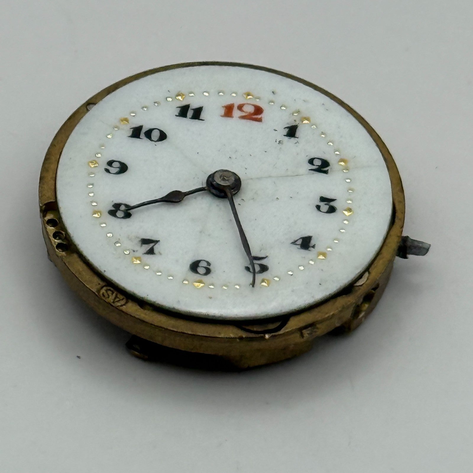 AS A Schild Antique Watch Movement Manual Wind Vintage Swiss Parts Repair 24.7mm