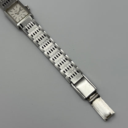 15mm Vintage Rotary 17 Jewels Silver Tone Panel Manual Wind Watch PARTS / REPAIR