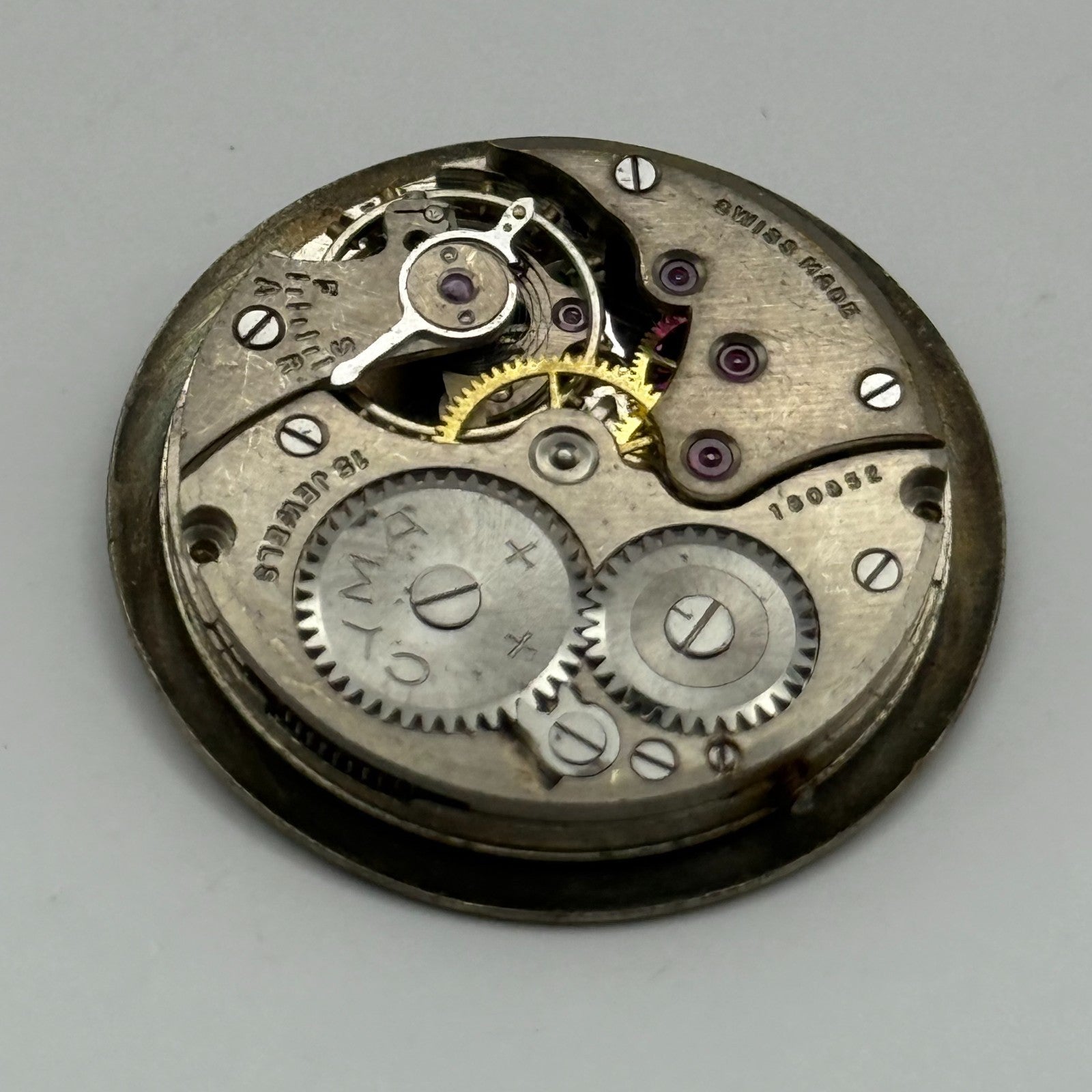 Cyma 162 Watch Movement Manual Wind Vintage Swiss 15 Jewels Parts Repair 23.5mm