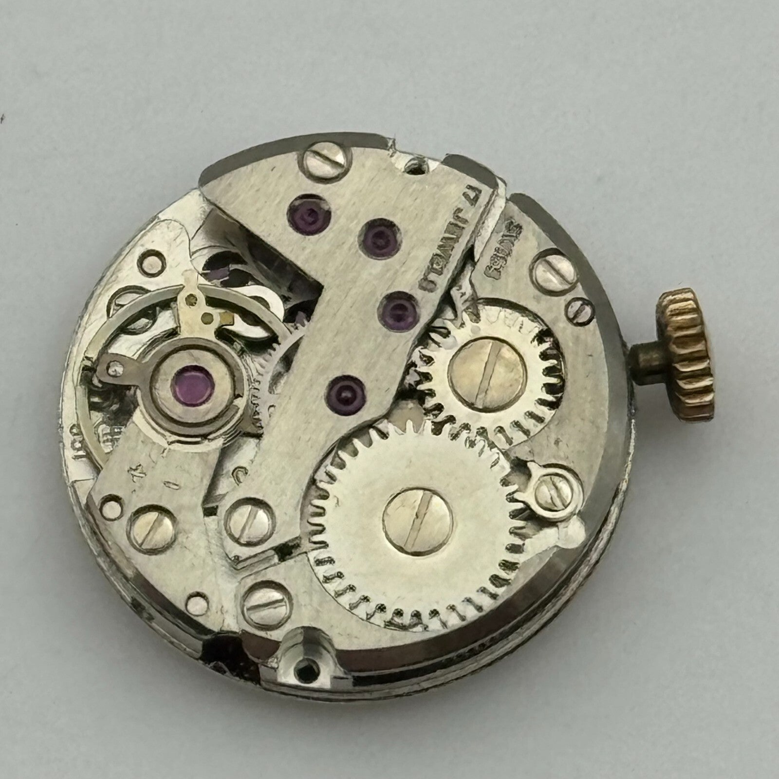 17.4mm Running FHF 351 Thermidor Manual Wind Swiss Watch Movement Vintage PARTS