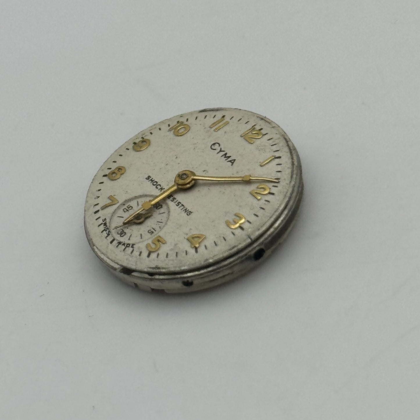 19.7mm Cyma Ref 424k Sub Seconds Manual Wind Watch Movement Swiss Vintage PARTS