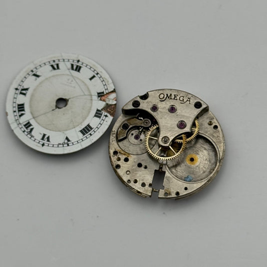 Omega 23.7L Incomplete Watch Movement Vintage Swiss Parts Repair 23.6mm