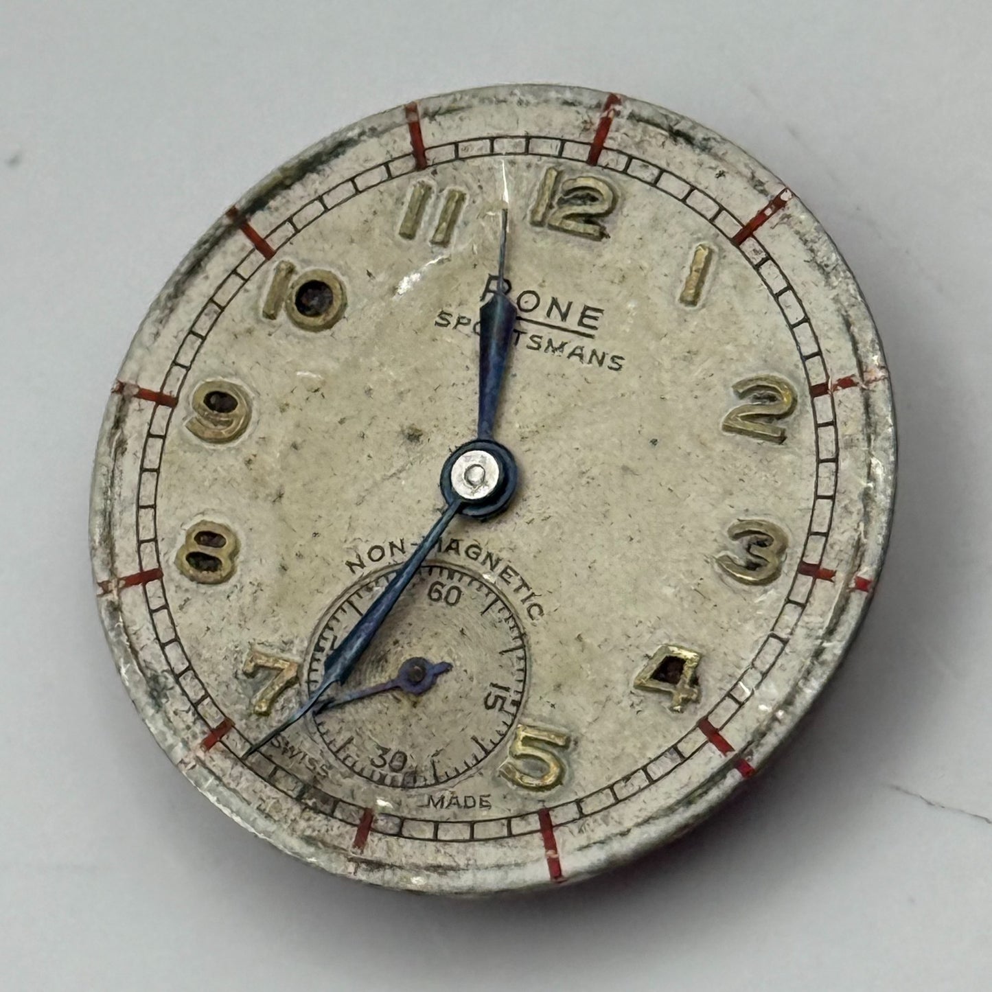 FHF 70 Rone Sportsmans 1046 Watch Movement Manual Wind Vintage Parts 23.5mm