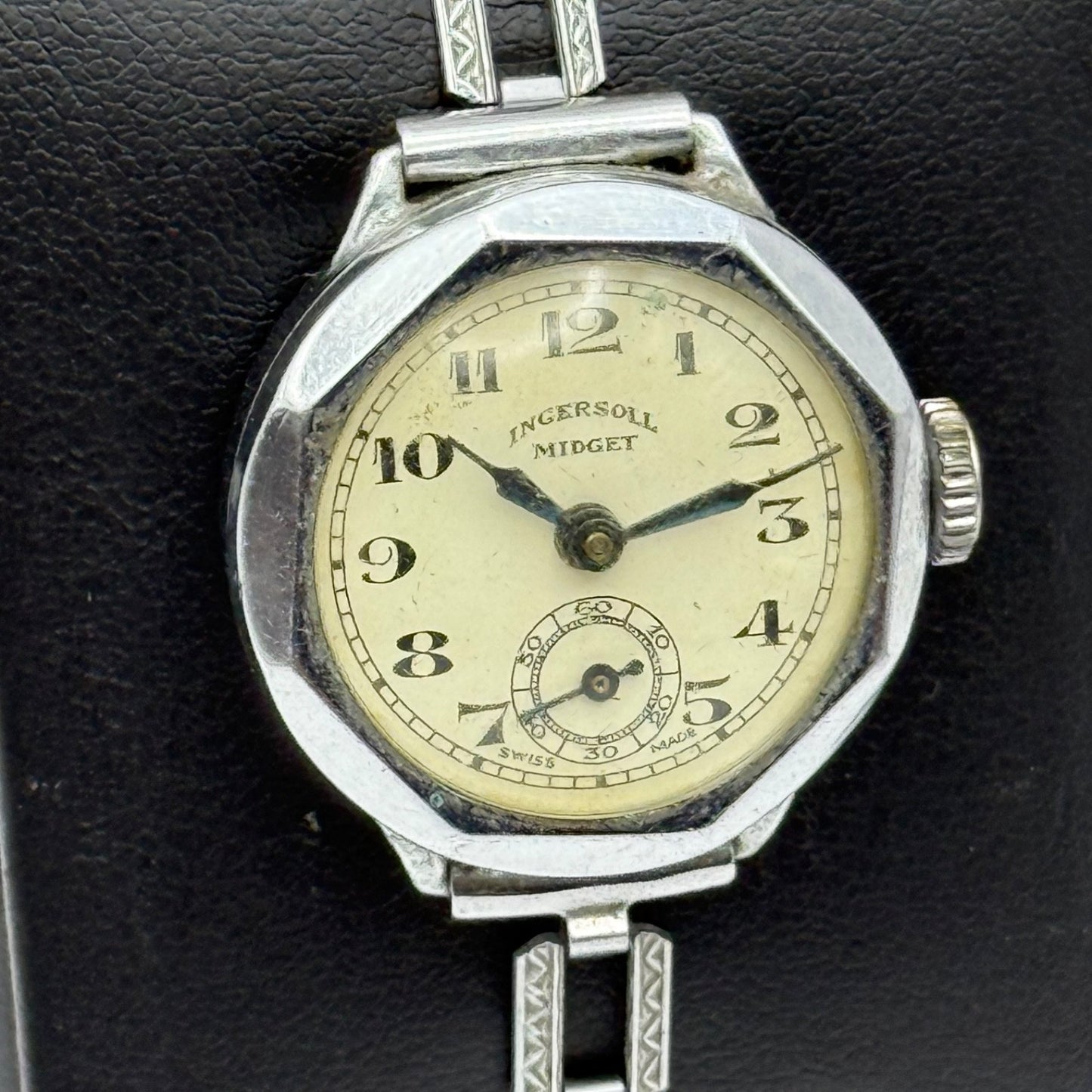 25mm Vintage Ingersoll Dot Sub Seconds Art Deco Bracelet Manual Watch PARTS