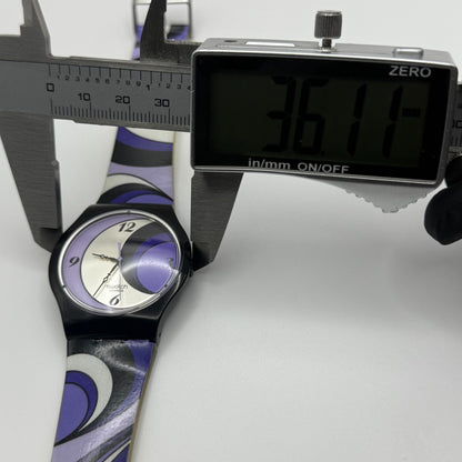 2005 Swatch Jelly in Jelly Purple Mystery SUJB101 Quartz Watch + Box 36mm