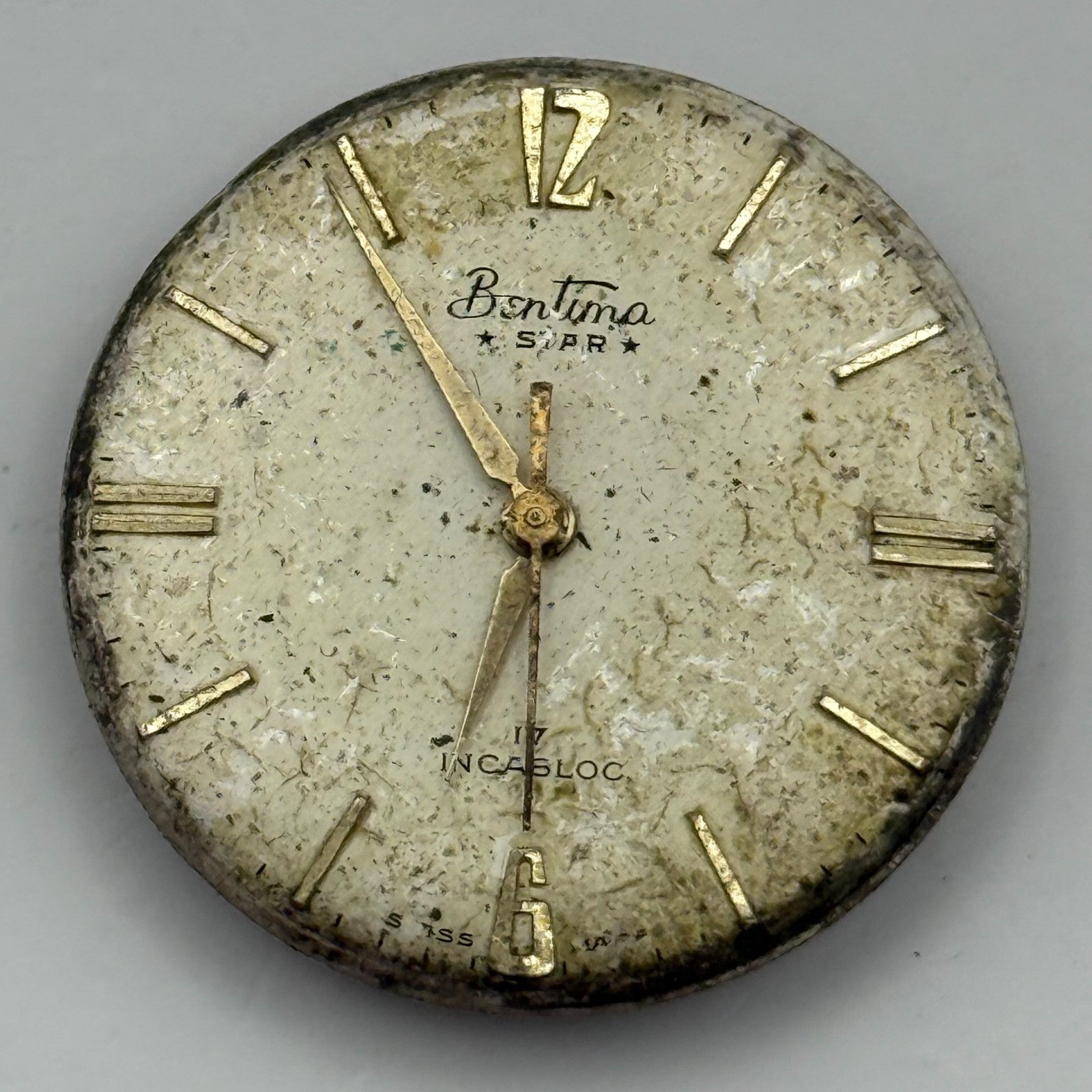 AS 1686 Watch Movement Bentima Manual Wind Vintage Swiss Parts Repair 25.8mm