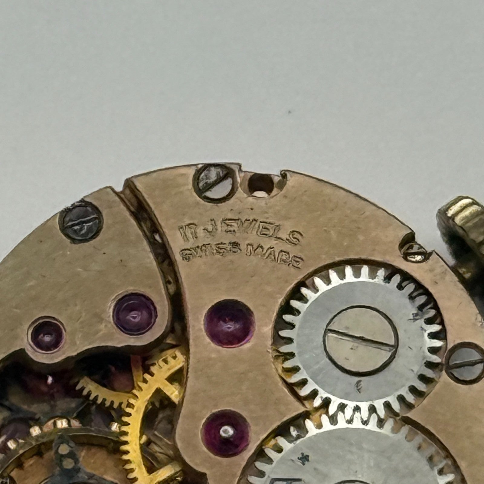 Helvetia 2665 Watch Movement Running Manual Wind Vintage Parts Repair 19.6mm