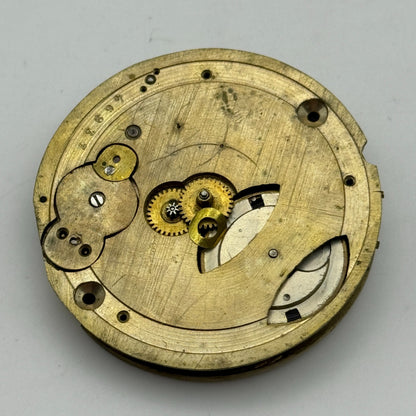 42.7mm Antique Key Wound Balance Intact Pocket Watch Movement Dial Hands PARTS