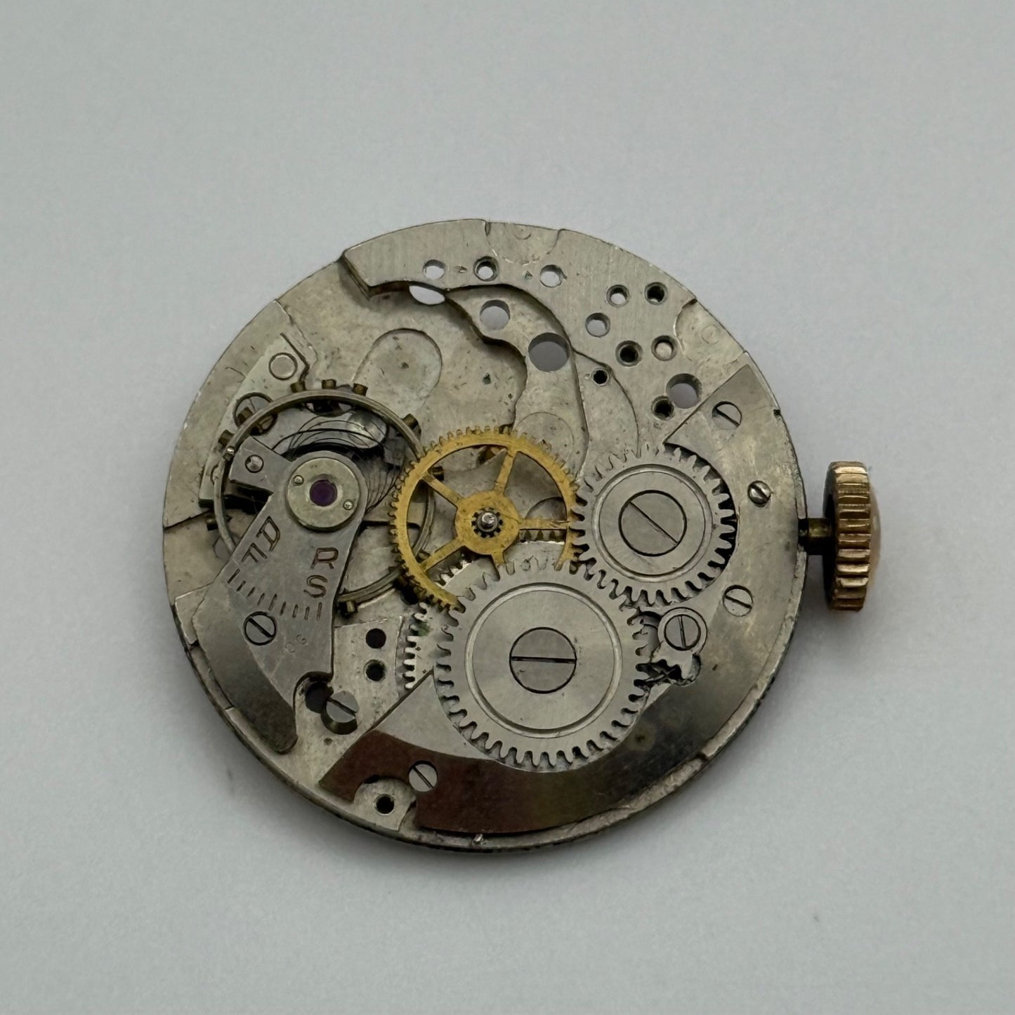 AS 1124 Watch Movement Manual Wind A Schild Vintage Swiss Parts Repair 25.9mm