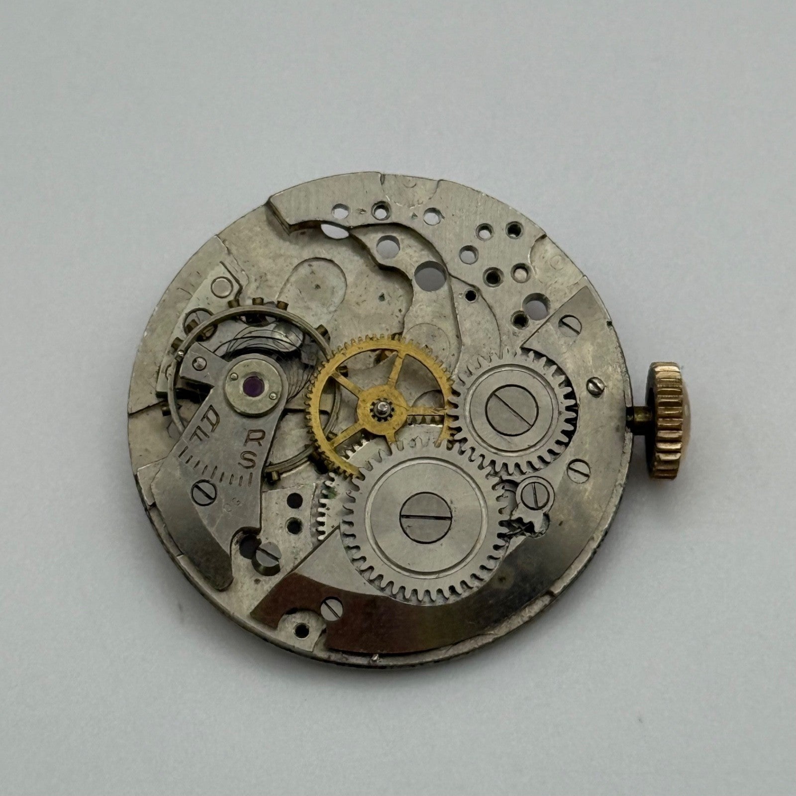 AS 1124 Watch Movement Manual Wind A Schild Vintage Swiss Parts Repair 25.9mm