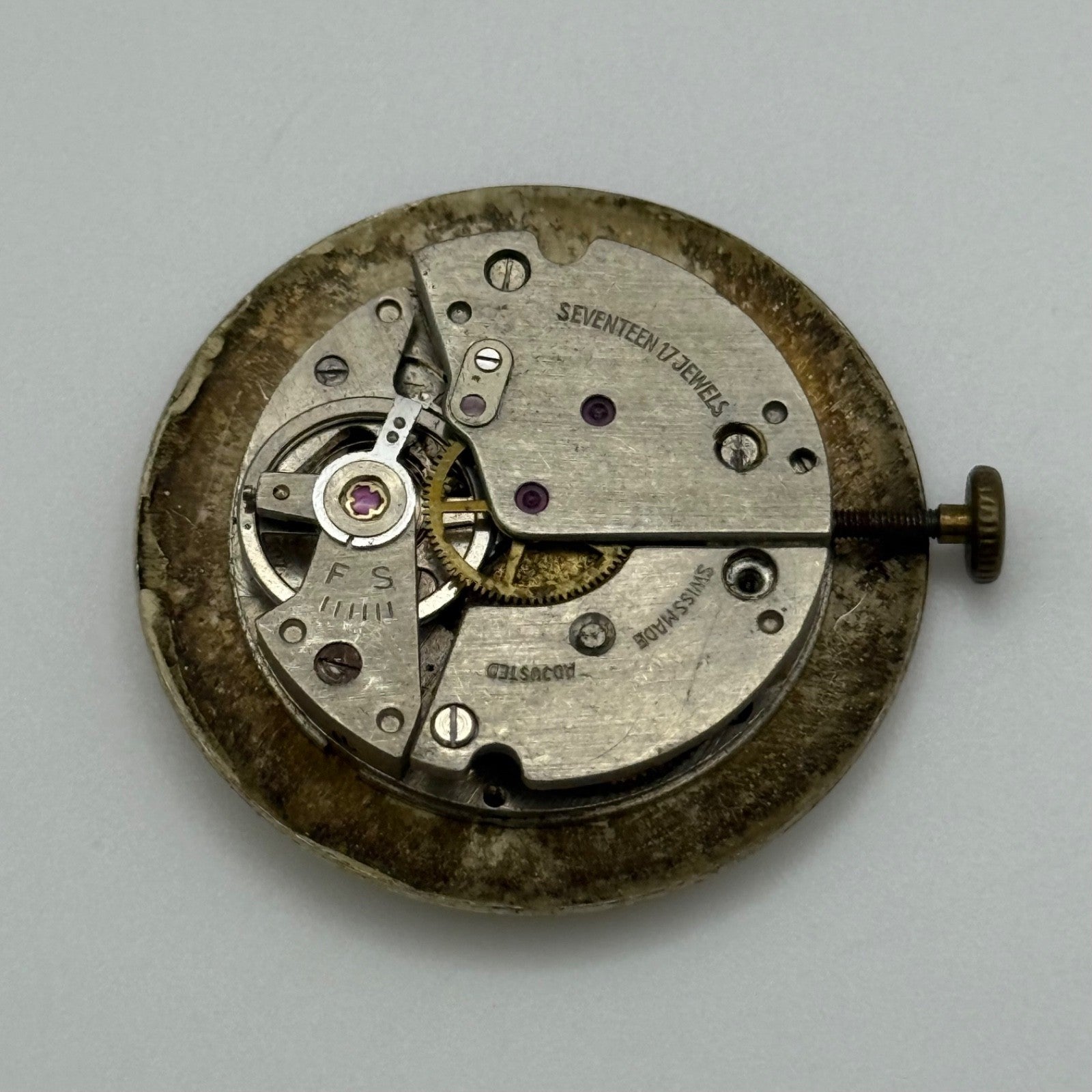 BRAC 701 Watch Movement Rendex Manual Wind Vintage Swiss Parts Repair 23.6mm