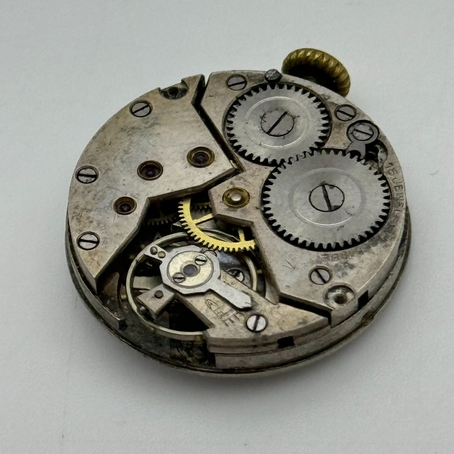 23.6mm Unidentified Balance Intact Trench Watch Movement Manual Wind Swiss PARTS
