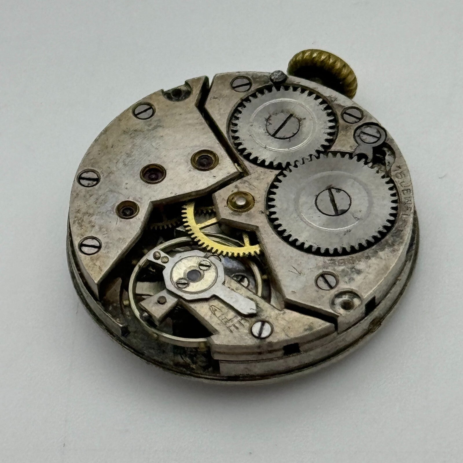 23.6mm Unidentified Balance Intact Trench Watch Movement Manual Wind Swiss PARTS