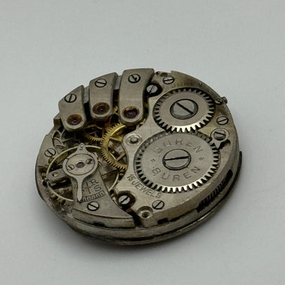 23.6mm Buren 15 Jewels Manual Wind Watch Movement Swiss Vintage PARTS SPARES