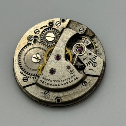 AS 1187 Watch Movement Delaware Manual Wind Vintage Swiss Parts Repair 25.9mm