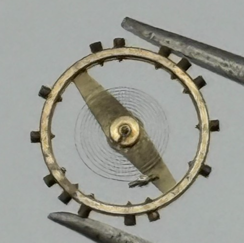 ETA 2412 Balance Wheel Complete And Spring 6 3/4''' 1418 M Watch Movement Parts 