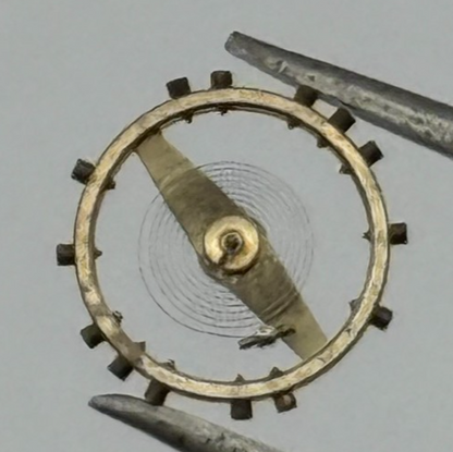 ETA 2412 Balance Wheel Complete And Spring 6 3/4''' 1418 M Watch Movement Parts 