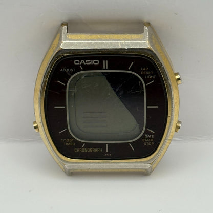 Casio Men's Chronograph Quartz Watch 56QGS-38 Gold Tone Japan 35mm PARTS REPAIR