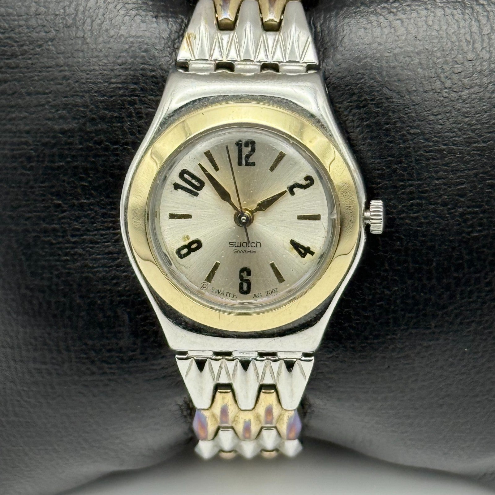 2007 Swatch Irony Ladies Quartz Watch Two-Tone Bracelet Swiss 24mm PARTS REPAIR