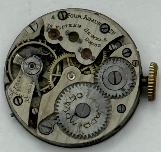 20.2mm Vintage Movado 15 Jewels Manual Wind Watch Movement PARTS REPAIR