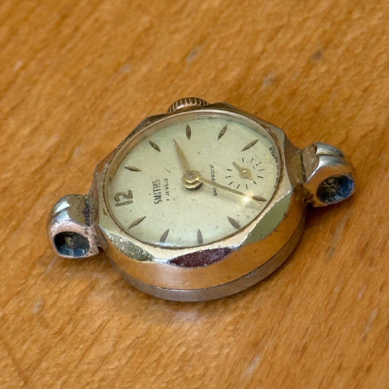 22mm Vintage Smiths Shockproof Cal 200 Sub Second Manual Wind Watch PARTS REPAIR