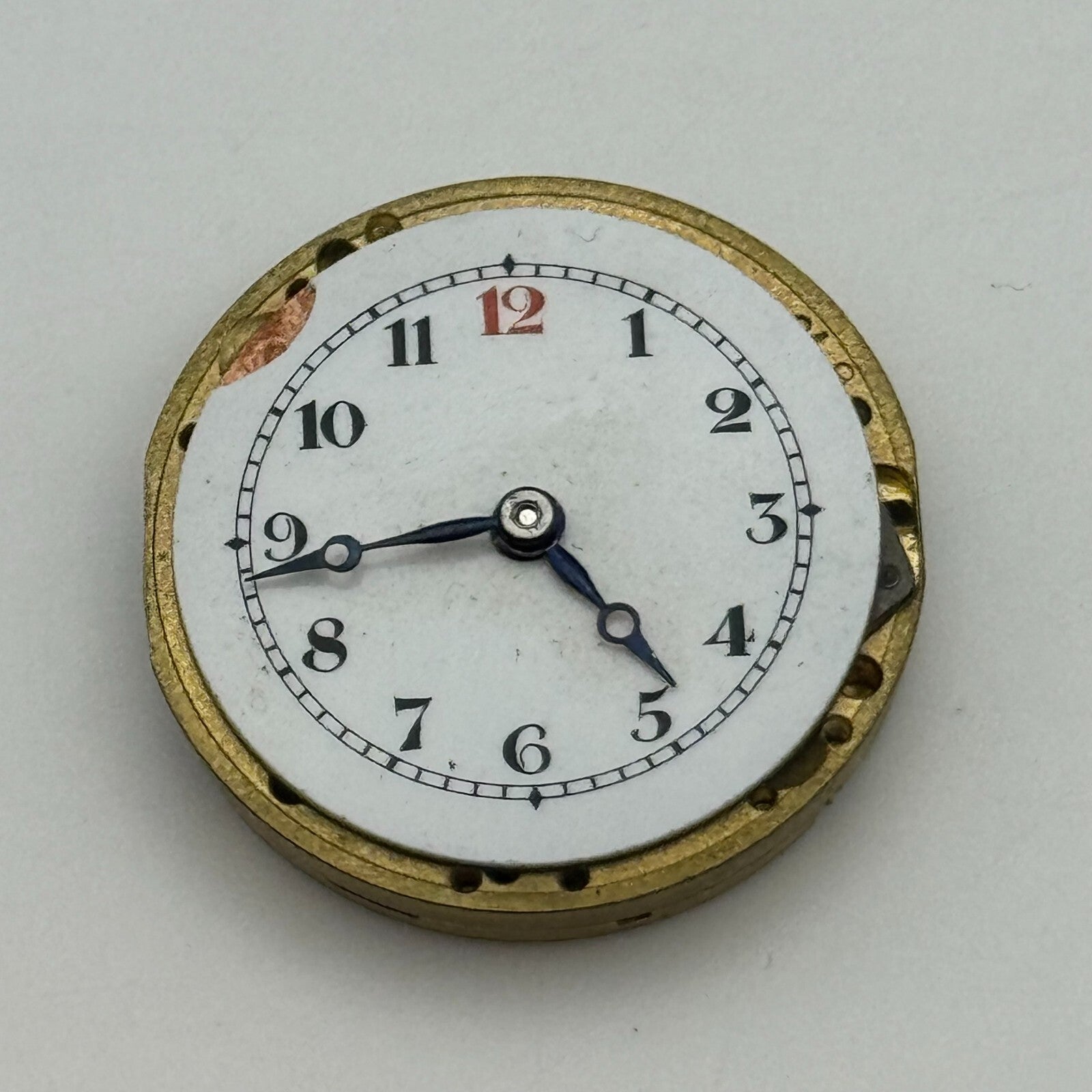 23.6mm Stauffer SS & Co Trench Watch Movement Balance Ok Manual Wind Swiss PARTS