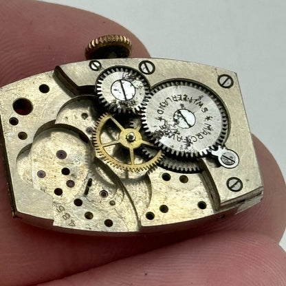 20mm Men's Marc Favre Cal 485 Manual Wind Swiss Tank Watch Movement PARTS SPARES