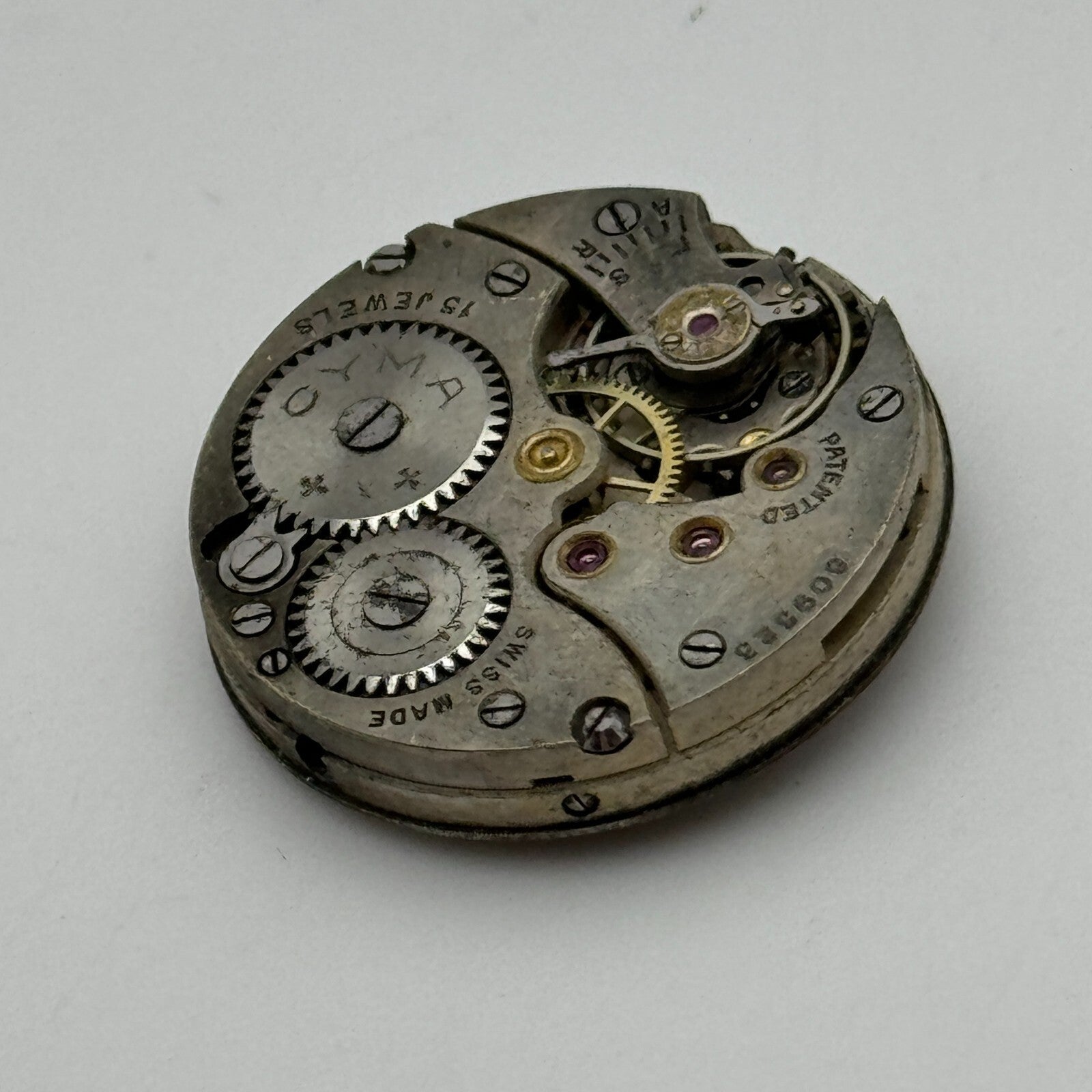 23.6mm Cyma Ref 030 Tavannes Manual Wind Watch Movement Swiss Vintage PARTS