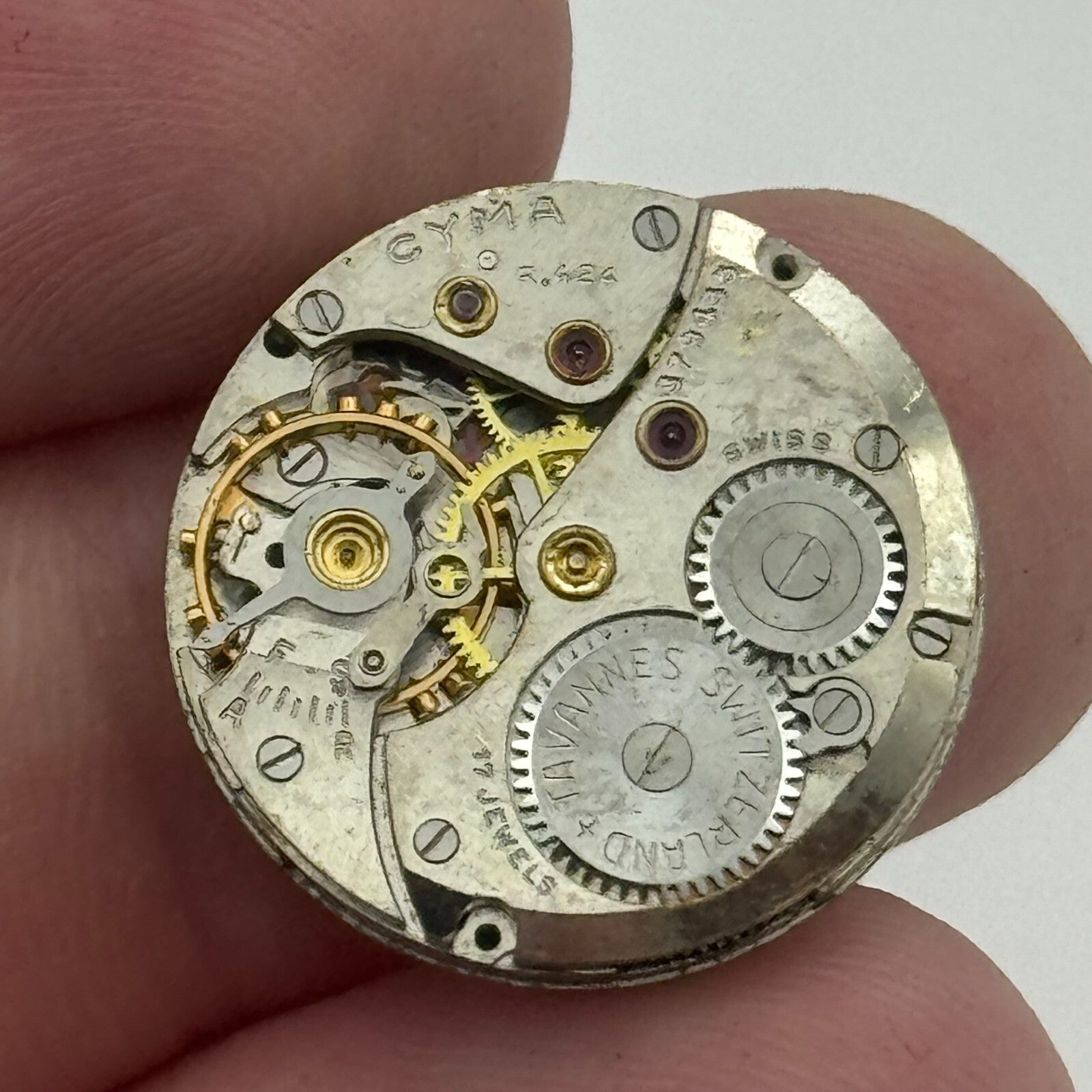 19.7mm Cyma R.424 Sub Seconds Manual Wind Watch Movement Swiss Vintage PARTS