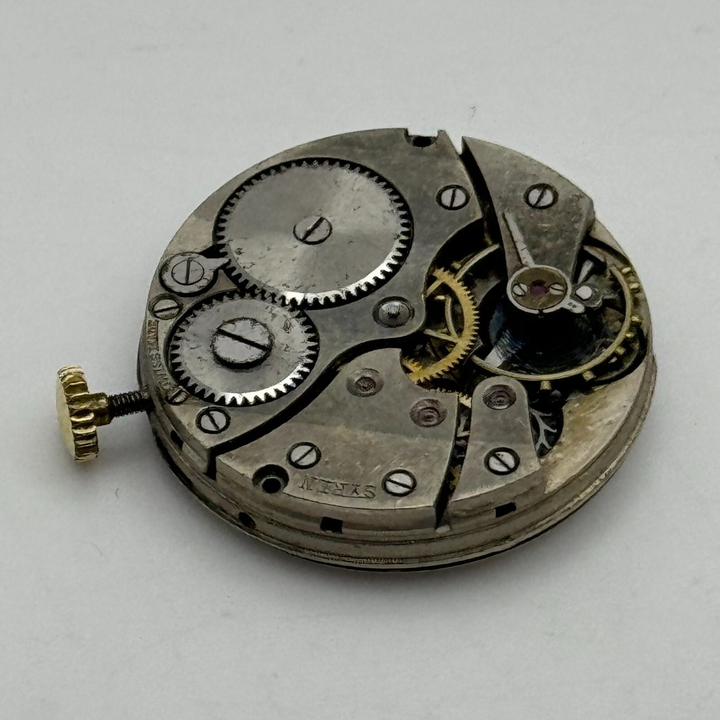 25.3mm Men's Syren Quality Trench Watch Movement Swiss Vintage 15 Jewels PARTS