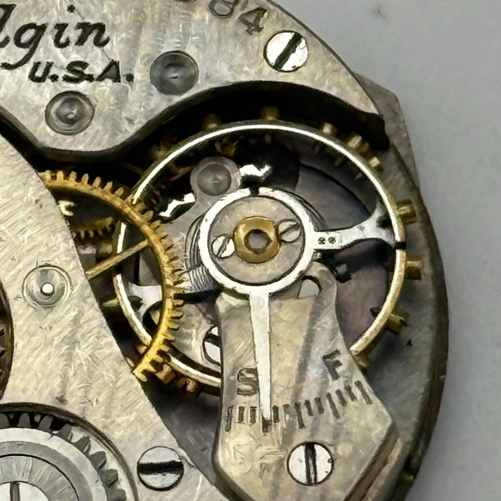 1926 Vintage 10/0s Elgin 447 Model 4 American Watch Movement PARTS REPAIR SPARES