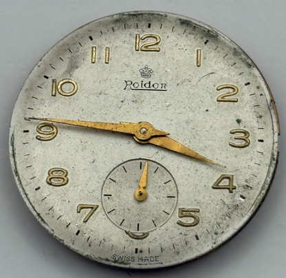 FHF 70 Watch Movement Roldor Manual Wind Vintage Swiss 17 Jewels Parts 27.1mm