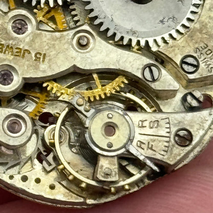 23.7mm Men's AS 340 A Schild Manual Wind 15 Jewels Swiss Watch Movement PARTS