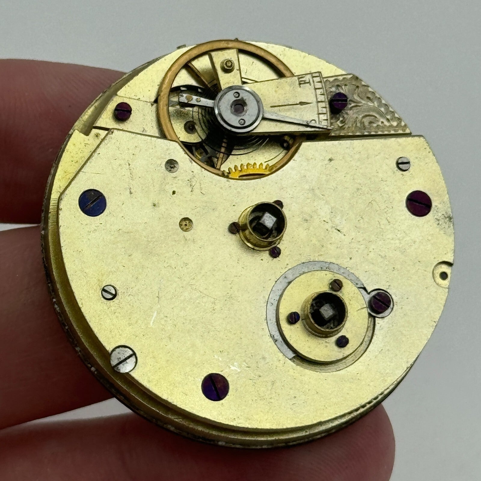 42.7mm Antique Kendal & Dent Key Wound Pocket Watch Movement PARTS REPAIR SPARES
